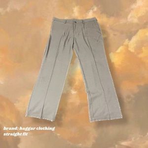 gray straight fit pants